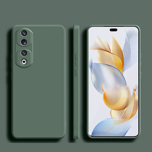 Ultra-thin Silicone Gel Soft Case 360 Degrees Cover YK2 for Huawei Honor 90 Pro 5G Green