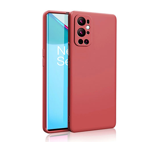 Ultra-thin Silicone Gel Soft Case 360 Degrees Cover YK2 for OnePlus 9 Pro 5G Hot Pink