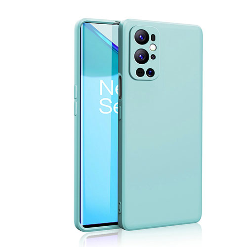 Ultra-thin Silicone Gel Soft Case 360 Degrees Cover YK2 for OnePlus 9 Pro 5G Mint Blue