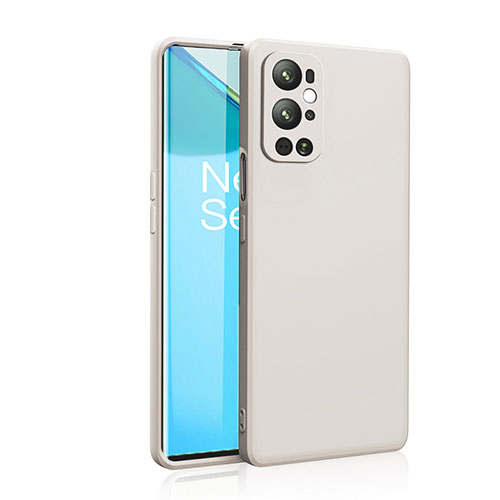 Ultra-thin Silicone Gel Soft Case 360 Degrees Cover YK2 for OnePlus 9 Pro 5G White