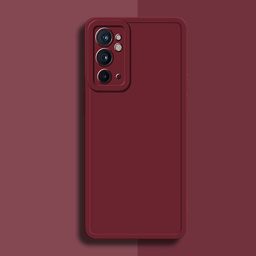 Ultra-thin Silicone Gel Soft Case 360 Degrees Cover YK2 for OnePlus 9RT 5G Red Wine