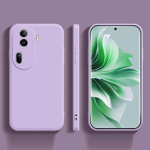 Ultra-thin Silicone Gel Soft Case 360 Degrees Cover YK2 for Oppo Reno11 Pro 5G Clove Purple