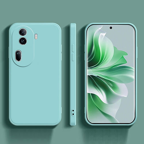 Ultra-thin Silicone Gel Soft Case 360 Degrees Cover YK2 for Oppo Reno11 Pro 5G Cyan