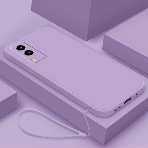 Ultra-thin Silicone Gel Soft Case 360 Degrees Cover YK2 for Vivo Y71t 5G Clove Purple