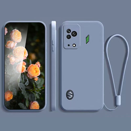 Ultra-thin Silicone Gel Soft Case 360 Degrees Cover YK2 for Xiaomi Black Shark 5 5G Lavender Gray