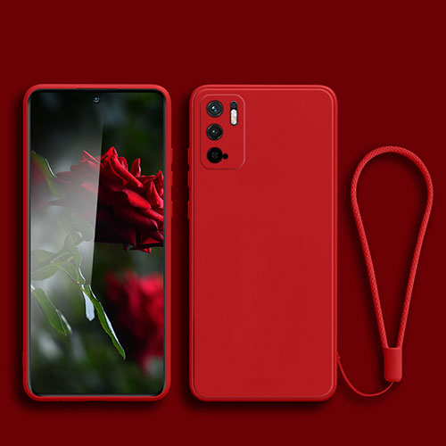 Ultra-thin Silicone Gel Soft Case 360 Degrees Cover YK2 for Xiaomi POCO M3 Pro 5G Red