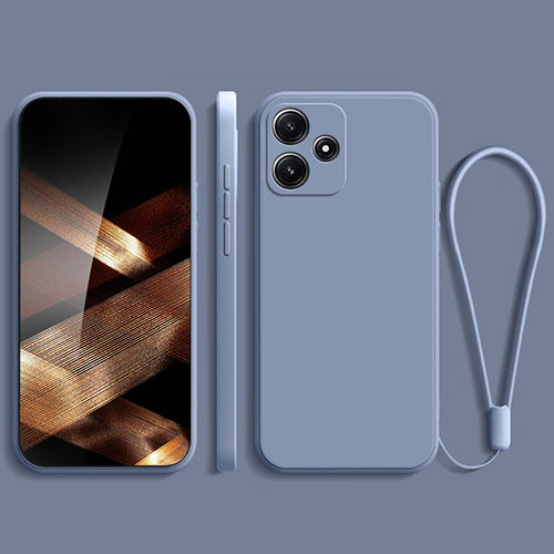 Ultra-thin Silicone Gel Soft Case 360 Degrees Cover YK2 for Xiaomi Poco M6 Pro 5G Lavender Gray