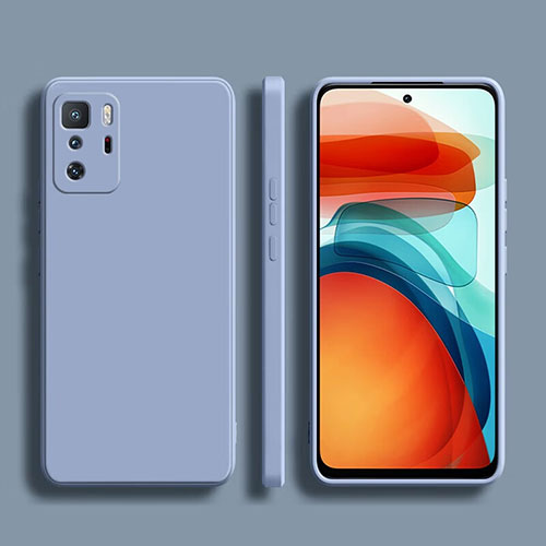Ultra-thin Silicone Gel Soft Case 360 Degrees Cover YK2 for Xiaomi Poco X3 GT 5G Lavender Gray
