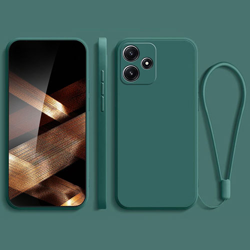 Ultra-thin Silicone Gel Soft Case 360 Degrees Cover YK2 for Xiaomi Redmi 12 5G Green