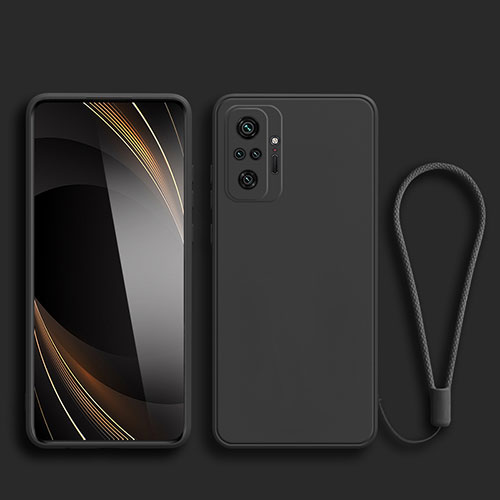 Ultra-thin Silicone Gel Soft Case 360 Degrees Cover YK2 for Xiaomi Redmi Note 10 4G Black