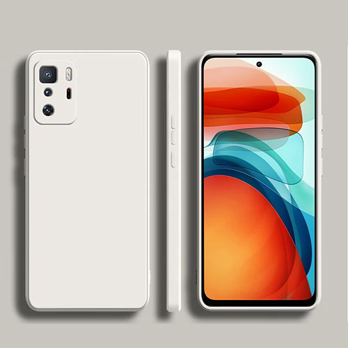 Ultra-thin Silicone Gel Soft Case 360 Degrees Cover YK2 for Xiaomi Redmi Note 10 Pro 5G White