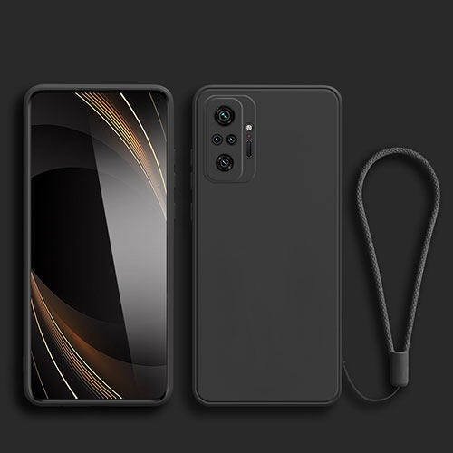 Ultra-thin Silicone Gel Soft Case 360 Degrees Cover YK2 for Xiaomi Redmi Note 10S 4G Black