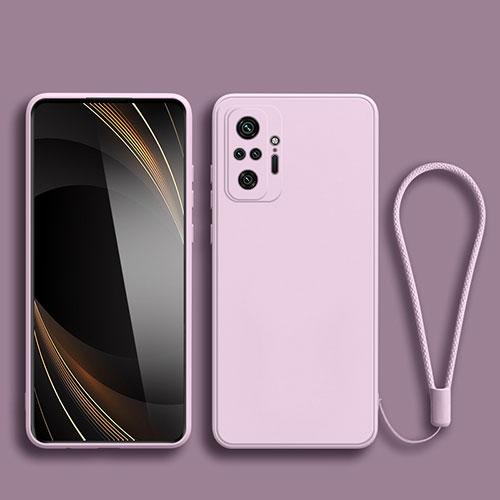 Ultra-thin Silicone Gel Soft Case 360 Degrees Cover YK2 for Xiaomi Redmi Note 10S 4G Clove Purple