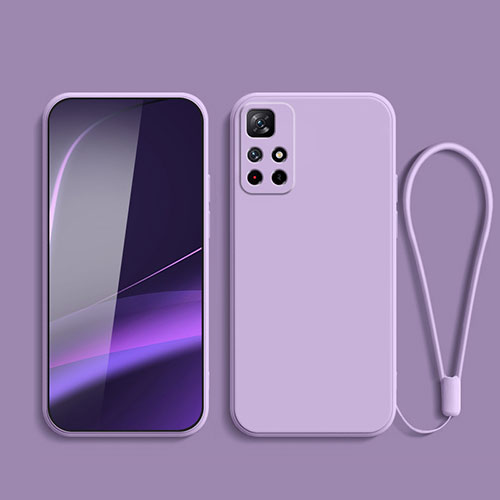 Ultra-thin Silicone Gel Soft Case 360 Degrees Cover YK2 for Xiaomi Redmi Note 11 5G Purple