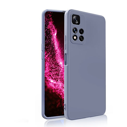 Ultra-thin Silicone Gel Soft Case 360 Degrees Cover YK2 for Xiaomi Redmi Note 11 Pro+ Plus 5G Lavender Gray