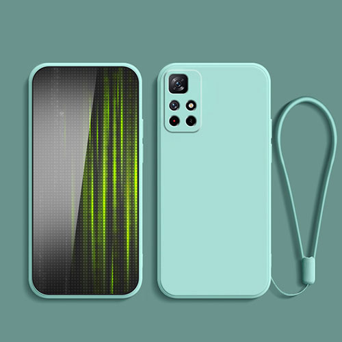 Ultra-thin Silicone Gel Soft Case 360 Degrees Cover YK2 for Xiaomi Redmi Note 11S 5G Cyan