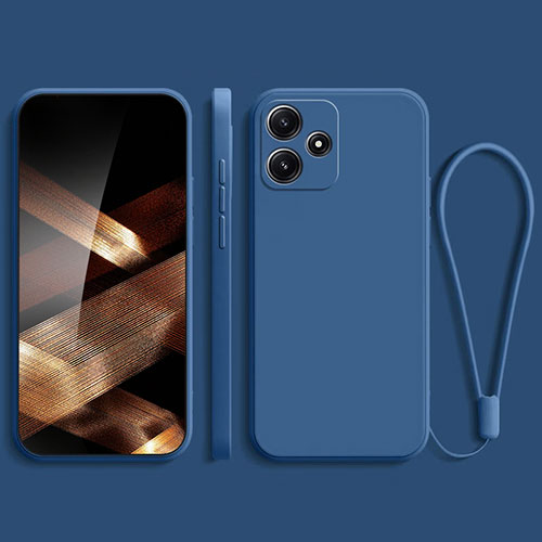 Ultra-thin Silicone Gel Soft Case 360 Degrees Cover YK2 for Xiaomi Redmi Note 12R 5G Blue