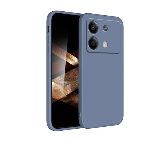 Ultra-thin Silicone Gel Soft Case 360 Degrees Cover YK2 for Xiaomi Redmi Note 13R Pro 5G Lavender Gray