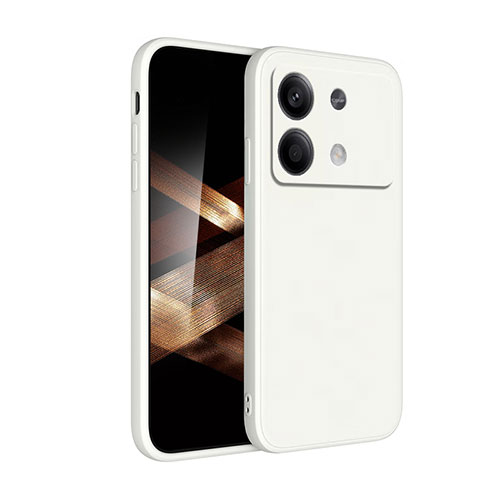 Ultra-thin Silicone Gel Soft Case 360 Degrees Cover YK2 for Xiaomi Redmi Note 13R Pro 5G White