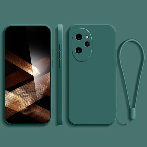 Ultra-thin Silicone Gel Soft Case 360 Degrees Cover YK3 for Huawei Honor 100 Pro 5G Midnight Green