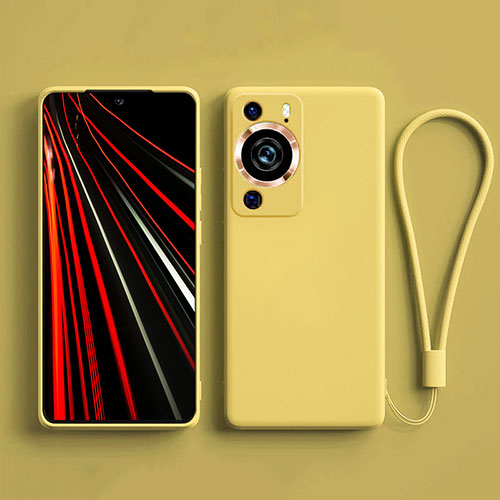 Ultra-thin Silicone Gel Soft Case 360 Degrees Cover YK3 for Huawei P60 Pro Yellow