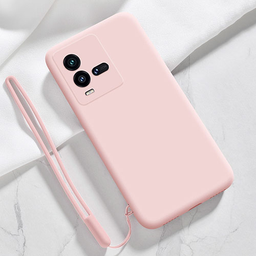 Ultra-thin Silicone Gel Soft Case 360 Degrees Cover YK3 for Vivo iQOO 10 5G Pink