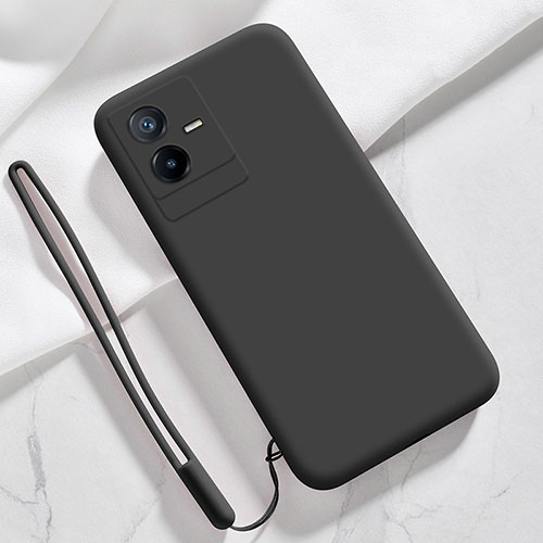 Ultra-thin Silicone Gel Soft Case 360 Degrees Cover YK3 for Vivo iQOO Z6x Black