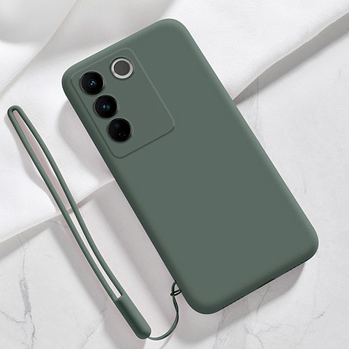 Ultra-thin Silicone Gel Soft Case 360 Degrees Cover YK3 for Vivo V27e 5G Midnight Green