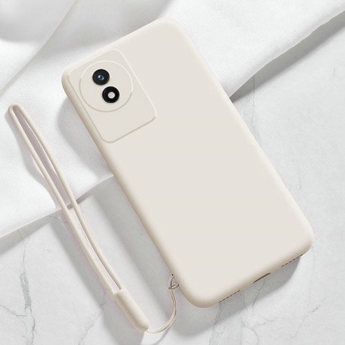 Ultra-thin Silicone Gel Soft Case 360 Degrees Cover YK3 for Vivo Y02 White
