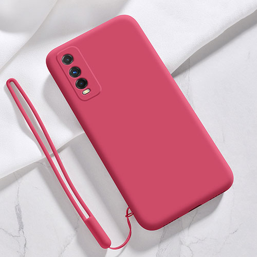 Ultra-thin Silicone Gel Soft Case 360 Degrees Cover YK3 for Vivo Y50t Red