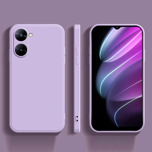 Ultra-thin Silicone Gel Soft Case 360 Degrees Cover YK4 for Realme 10S 5G Clove Purple