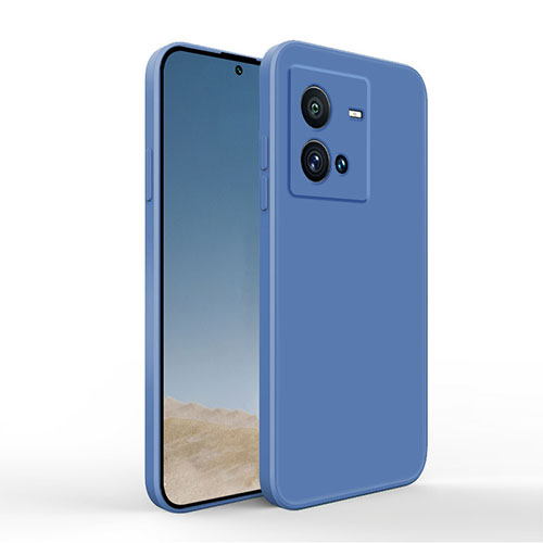 Ultra-thin Silicone Gel Soft Case 360 Degrees Cover YK4 for Vivo iQOO 10 Pro 5G Blue