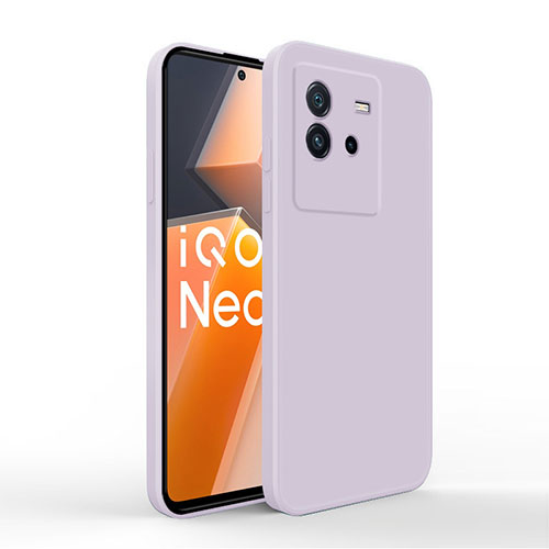 Ultra-thin Silicone Gel Soft Case 360 Degrees Cover YK4 for Vivo iQOO Neo6 SE 5G Clove Purple