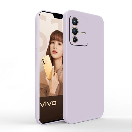 Ultra-thin Silicone Gel Soft Case 360 Degrees Cover YK4 for Vivo V23 5G Clove Purple