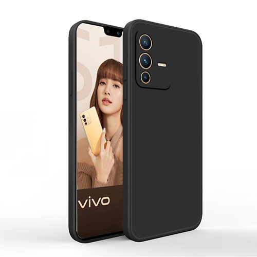Ultra-thin Silicone Gel Soft Case 360 Degrees Cover YK4 for Vivo V23 Pro 5G Black