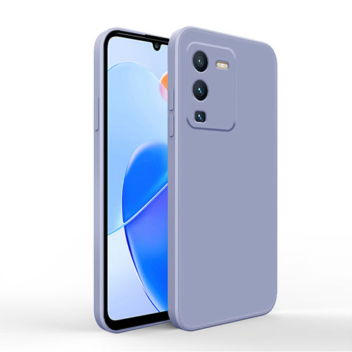 Ultra-thin Silicone Gel Soft Case 360 Degrees Cover YK4 for Vivo V25 Pro 5G Lavender Gray
