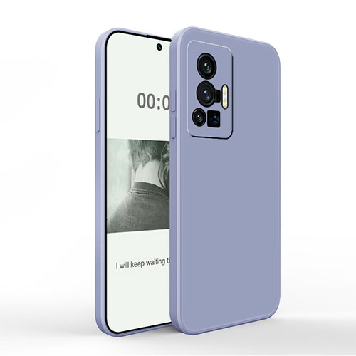 Ultra-thin Silicone Gel Soft Case 360 Degrees Cover YK4 for Vivo X70 Pro 5G Lavender Gray