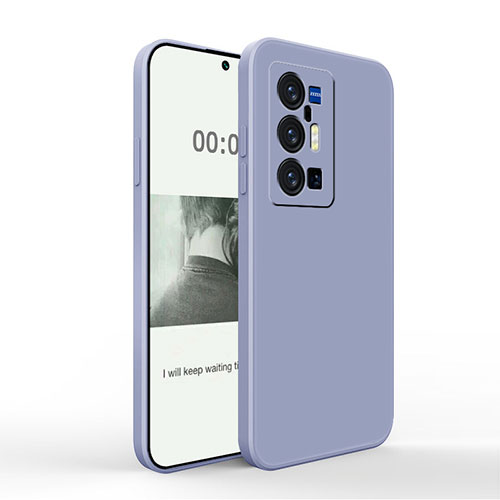 Ultra-thin Silicone Gel Soft Case 360 Degrees Cover YK4 for Vivo X70 Pro+ Plus 5G Lavender Gray