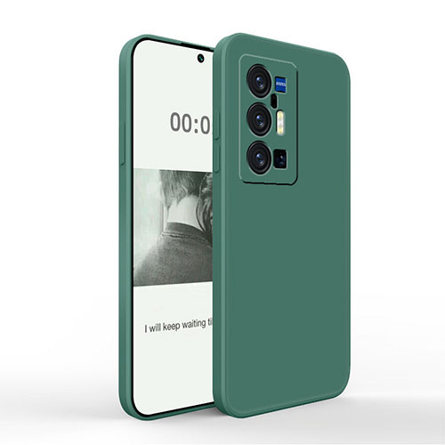 Ultra-thin Silicone Gel Soft Case 360 Degrees Cover YK4 for Vivo X70 Pro+ Plus 5G Midnight Green