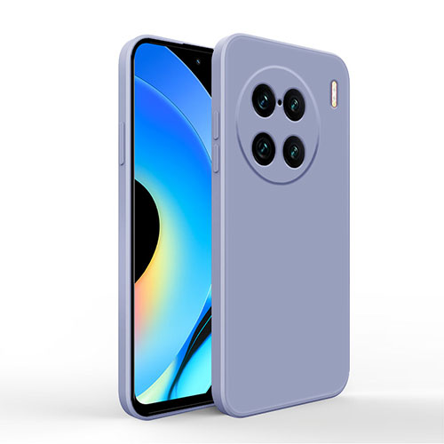 Ultra-thin Silicone Gel Soft Case 360 Degrees Cover YK4 for Vivo X90 Pro+ Plus 5G Lavender Gray