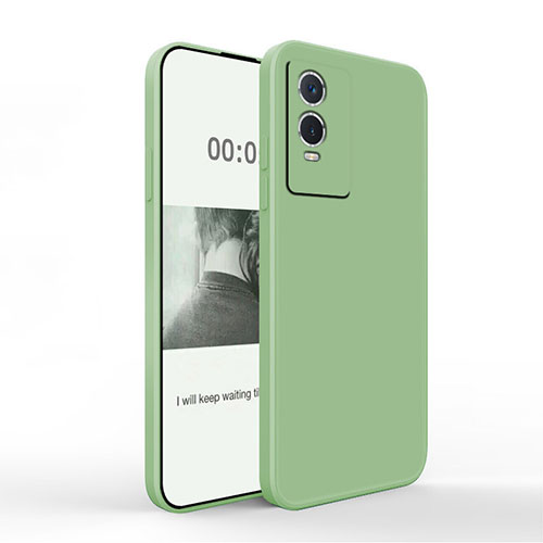 Ultra-thin Silicone Gel Soft Case 360 Degrees Cover YK4 for Vivo Y74s 5G Green