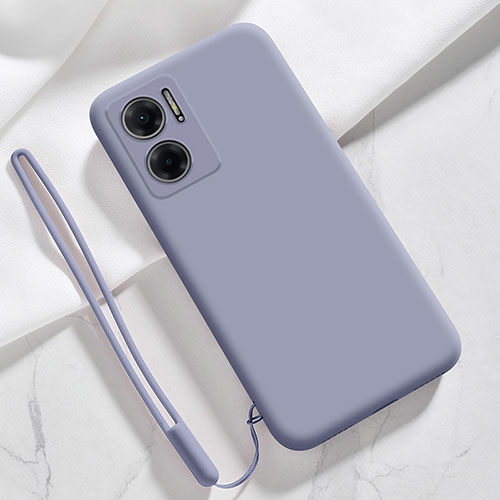 Ultra-thin Silicone Gel Soft Case 360 Degrees Cover YK4 for Xiaomi Redmi 10 5G Lavender Gray