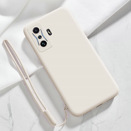 Ultra-thin Silicone Gel Soft Case 360 Degrees Cover YK4 for Xiaomi Redmi K50 Gaming AMG F1 5G White