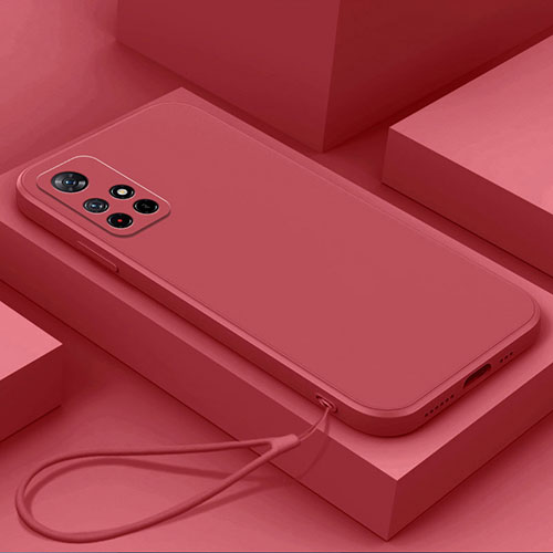 Ultra-thin Silicone Gel Soft Case 360 Degrees Cover YK4 for Xiaomi Redmi Note 11T 5G Red