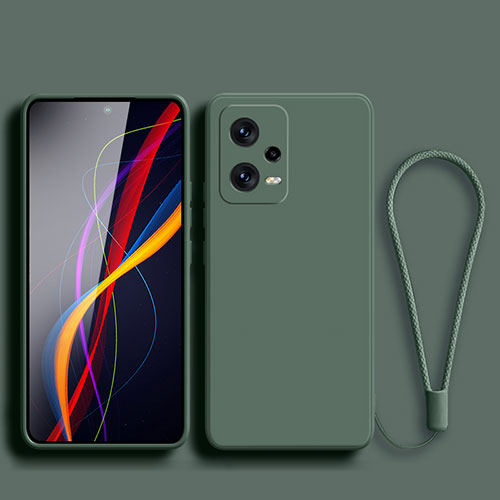 Ultra-thin Silicone Gel Soft Case 360 Degrees Cover YK4 for Xiaomi Redmi Note 12 Pro+ Plus 5G Midnight Green