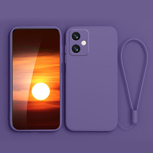 Ultra-thin Silicone Gel Soft Case 360 Degrees Cover YK4 for Xiaomi Redmi Note 12R Pro 5G Purple