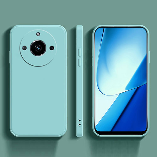 Ultra-thin Silicone Gel Soft Case 360 Degrees Cover YK5 for Realme 11 Pro+ Plus 5G Cyan