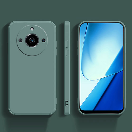 Ultra-thin Silicone Gel Soft Case 360 Degrees Cover YK5 for Realme 11 Pro+ Plus 5G Midnight Green