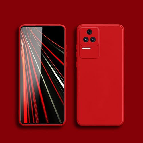 Ultra-thin Silicone Gel Soft Case 360 Degrees Cover YK5 for Xiaomi Poco F4 5G Red