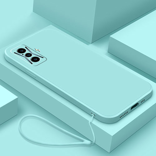 Ultra-thin Silicone Gel Soft Case 360 Degrees Cover YK5 for Xiaomi Poco F4 GT 5G Cyan